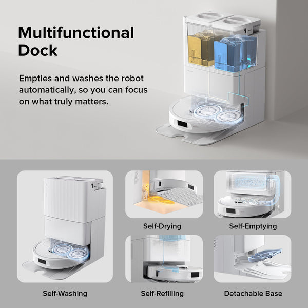 Roborock Qrevo S Robot Vacuum with Multifunctional Dock (White) 6