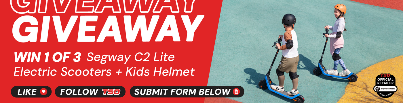 Segway C2 Lite Electric Scooter + Kids Helmet Giveaway at TSO - WIN WIN WIN