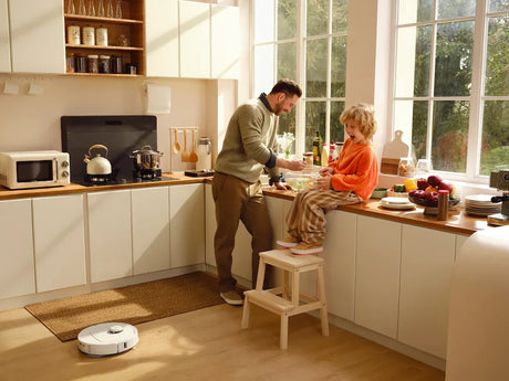 Robot Vacuuming Kitchen