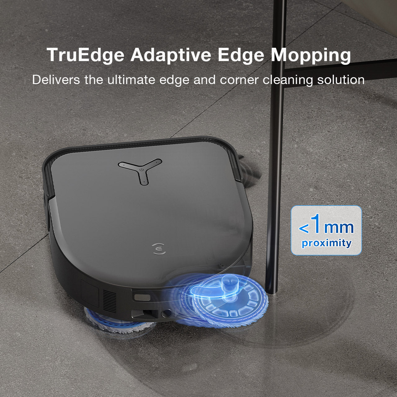 Ecovacs Robotic Vacuum and Mop - Edge Mopping