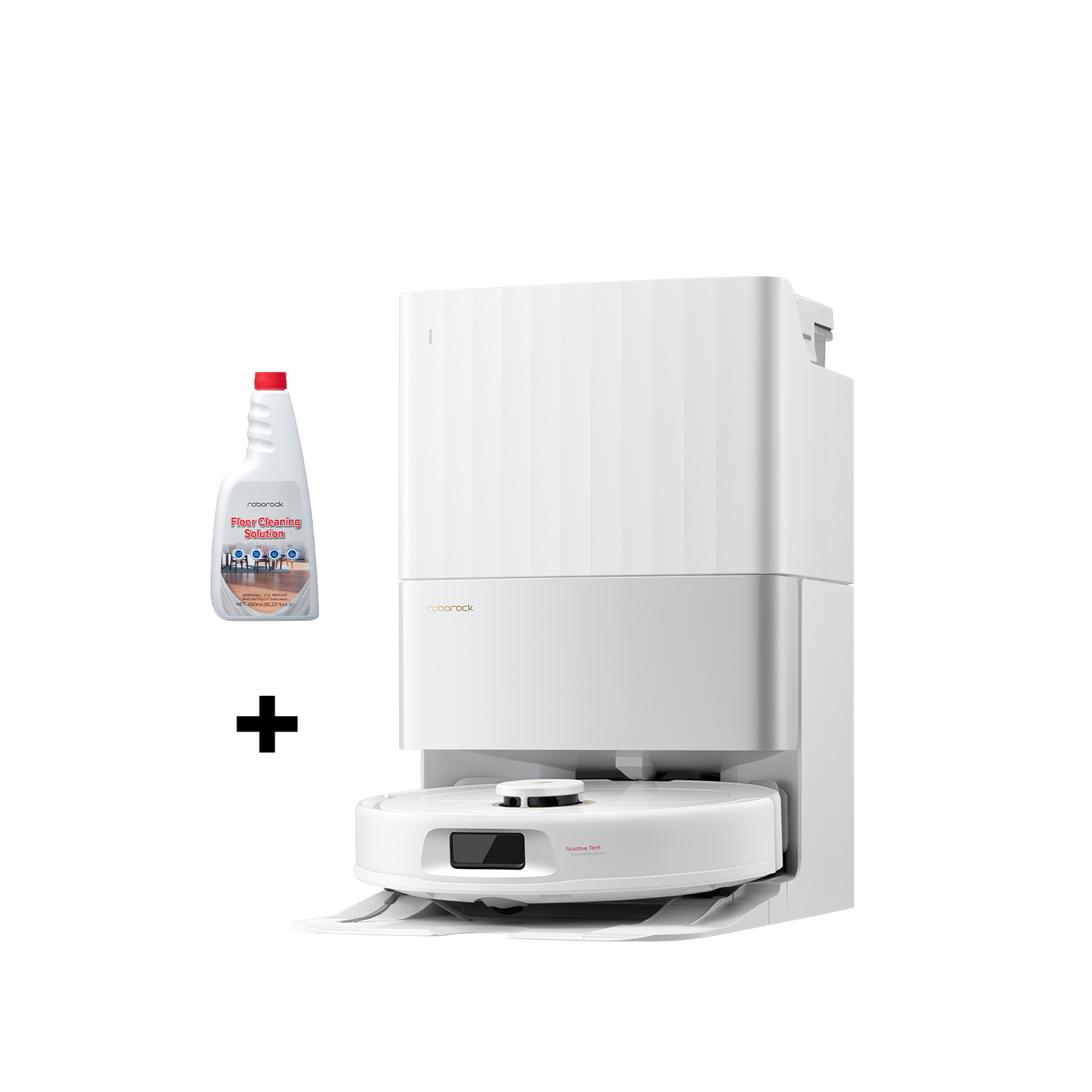 Roborock Qrevo C Robot Vacuum with Multifunctional Dock - White + Free Roborock Genuine Floor Cleaner