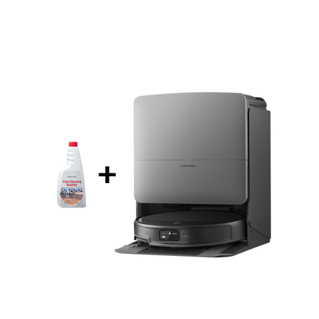 Robotic vacuum cleaner saros 20 with a bottle of free floor cleaning solution at TSO
