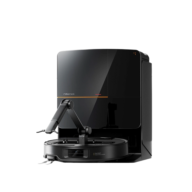 Roborock Saros Z70 robot vacuum cleaner on a white background