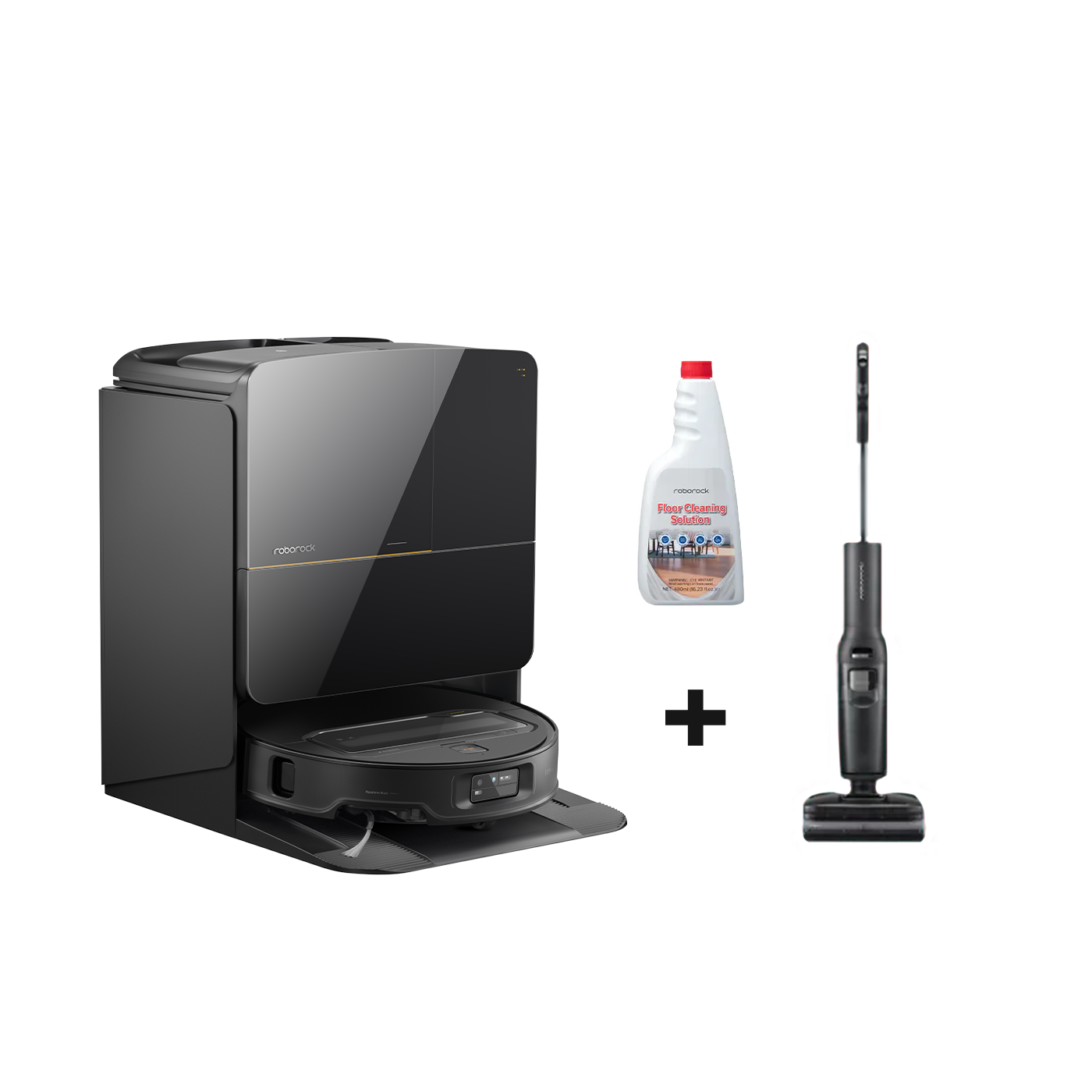 Roborock Saros Z70 Robot Vacuum with OmniGrip Mechanical Arm - Black + Free F25 RT Wet/Dry Vacuum & Roborock Floor Cleaner