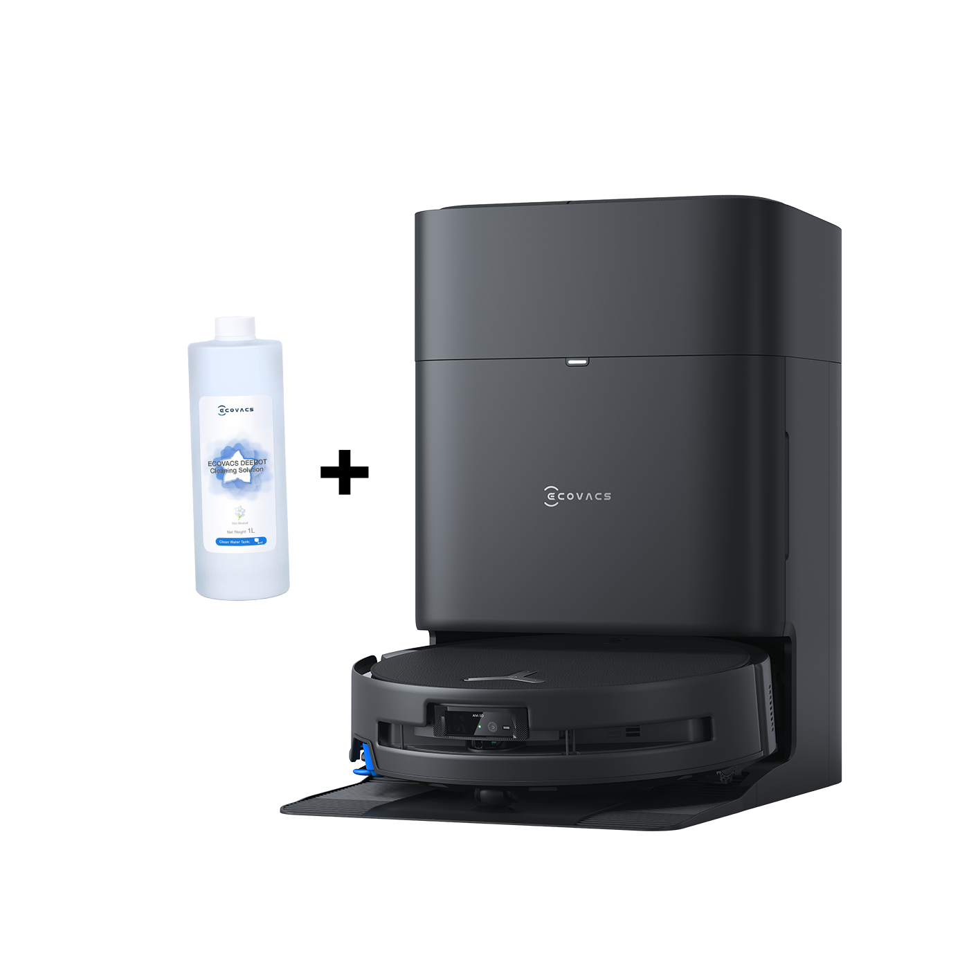 Ecovacs DEEBOT T80S Omni - Black + Free Ecovacs Cleaning Solution