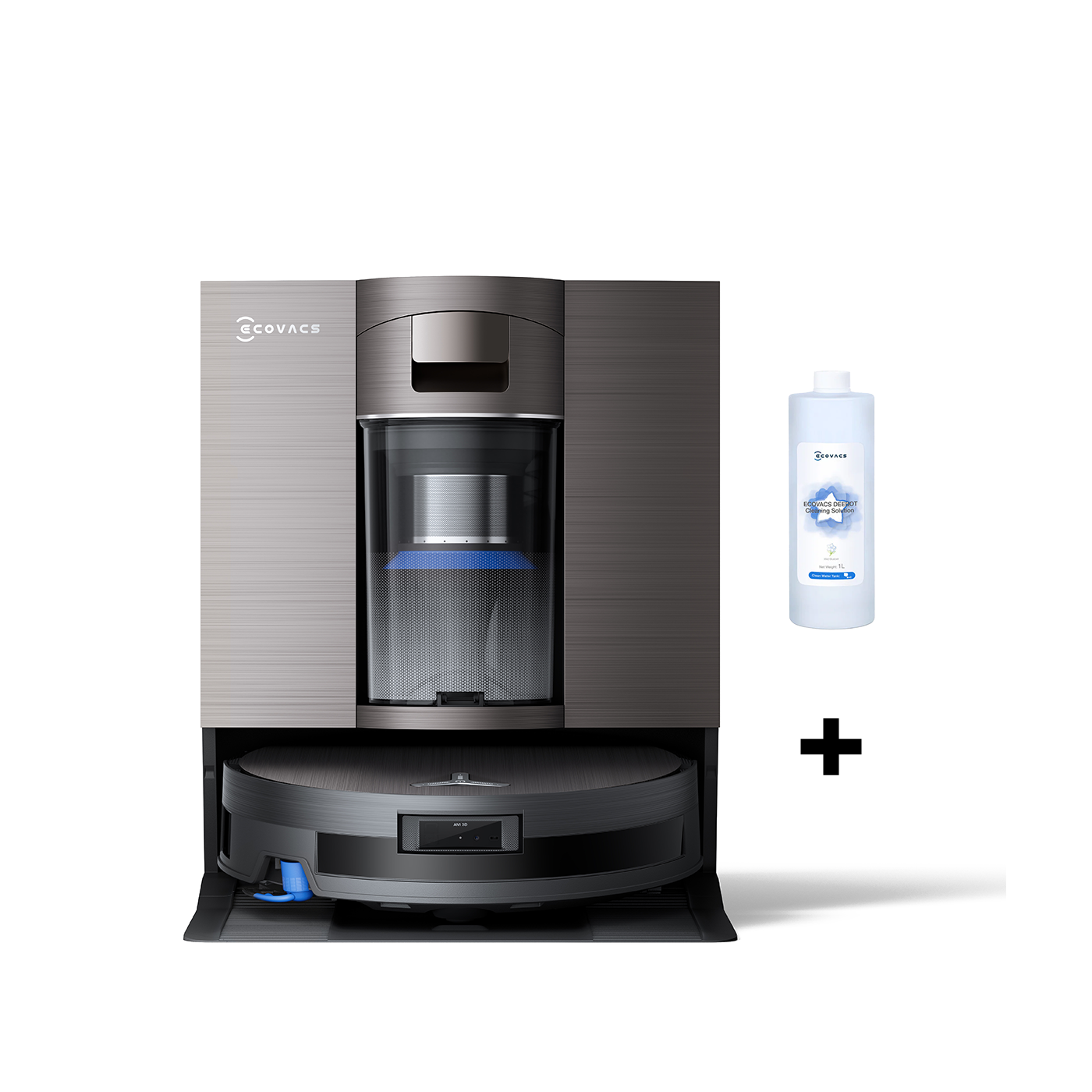Ecovacs DEEBOT X11 OmniCyclone - Dark Brown + Free Ecovacs Cleaning Solution
